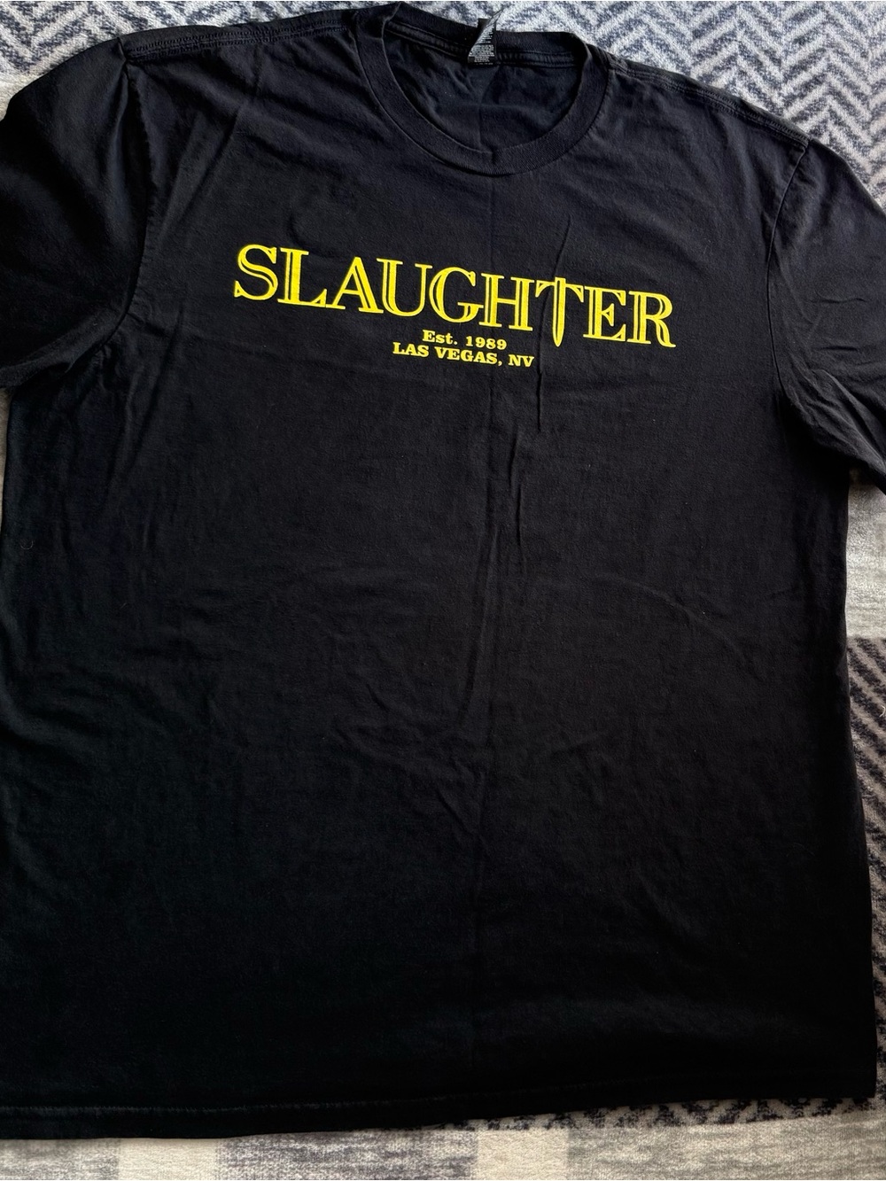 Slaughter Las Vegas Graphic Tee - Black with Yellow Logo